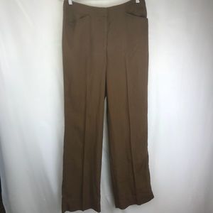 2/$15! J Jill 100% linen pants 6 brown trousers